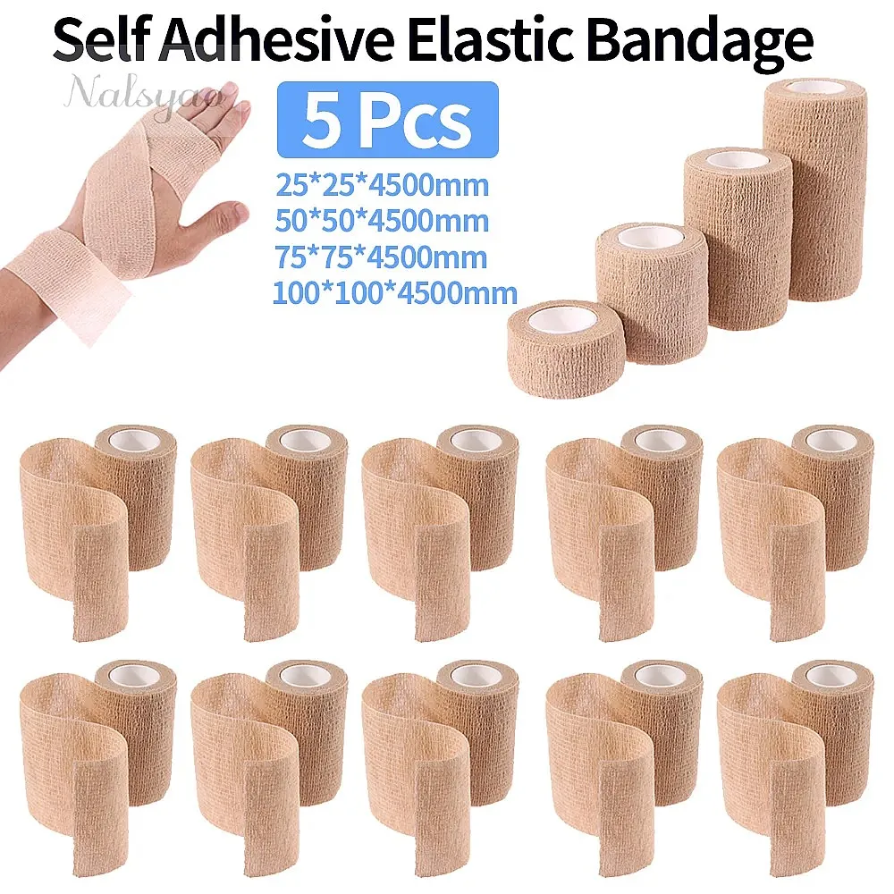 Wrist Wrap Support - 5 Peças de Bandagem Elástica Autoadesiva