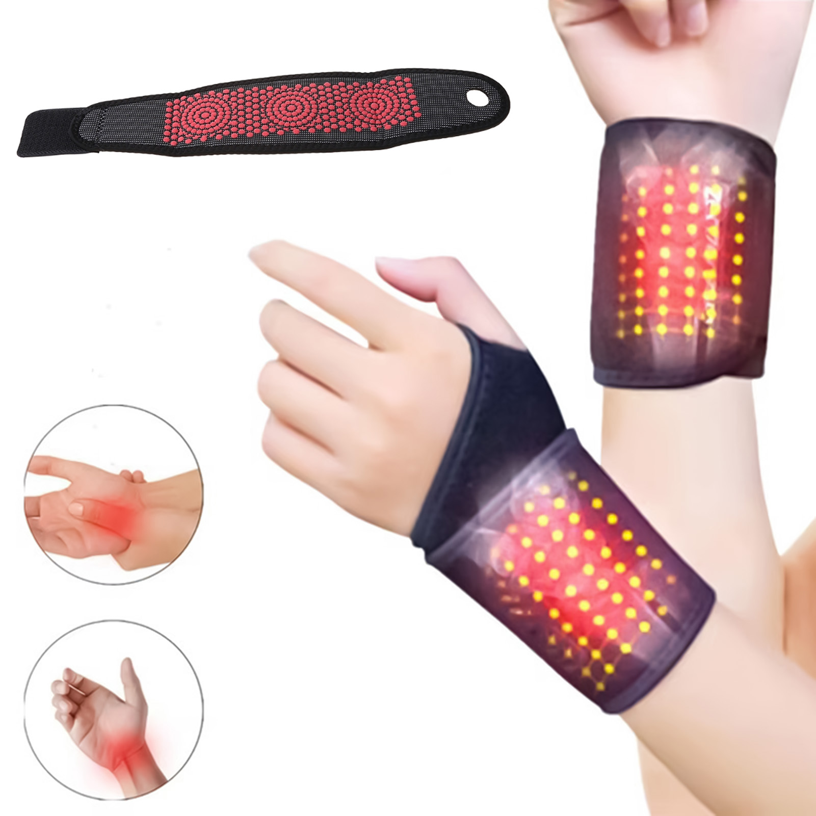 Wrist Wrap Support - 1/2 pçs auto-aquecimento cinta de pulso