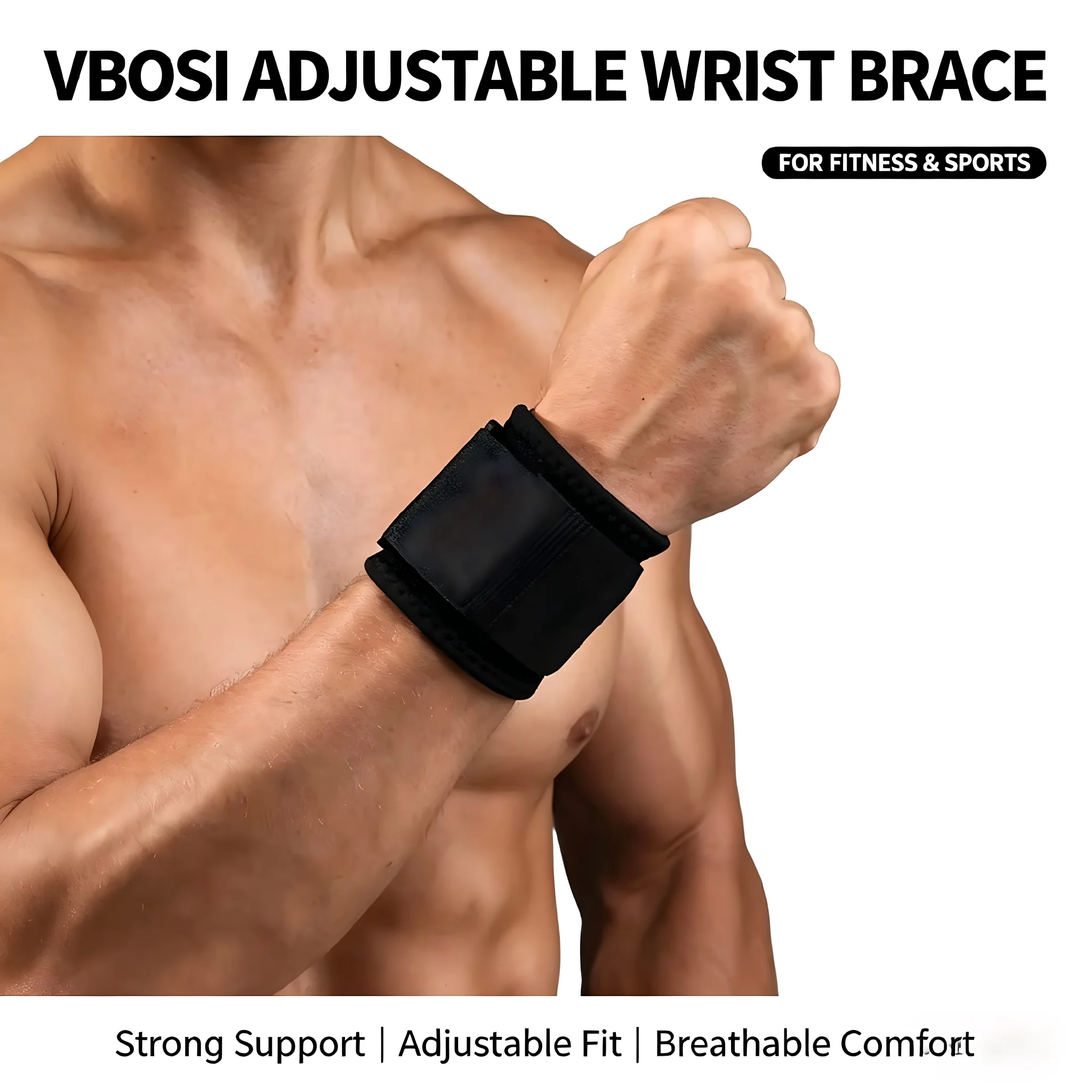 Wrist Wrap Support - Faixas de Pulso Profissionais Respiráveis para