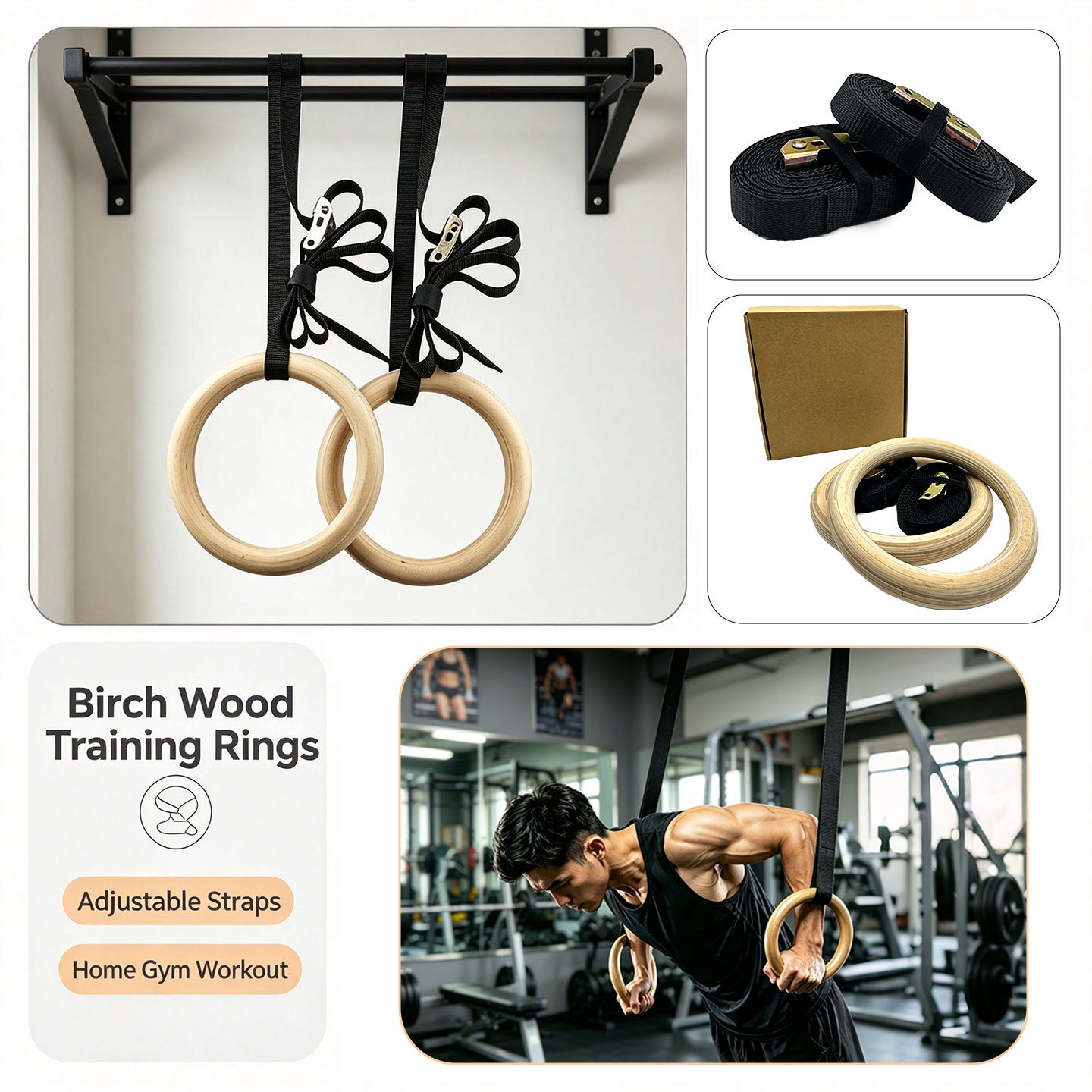 Argolas de Ginástica em Madeir - Gymnastic Ring Wood avaliação e preço