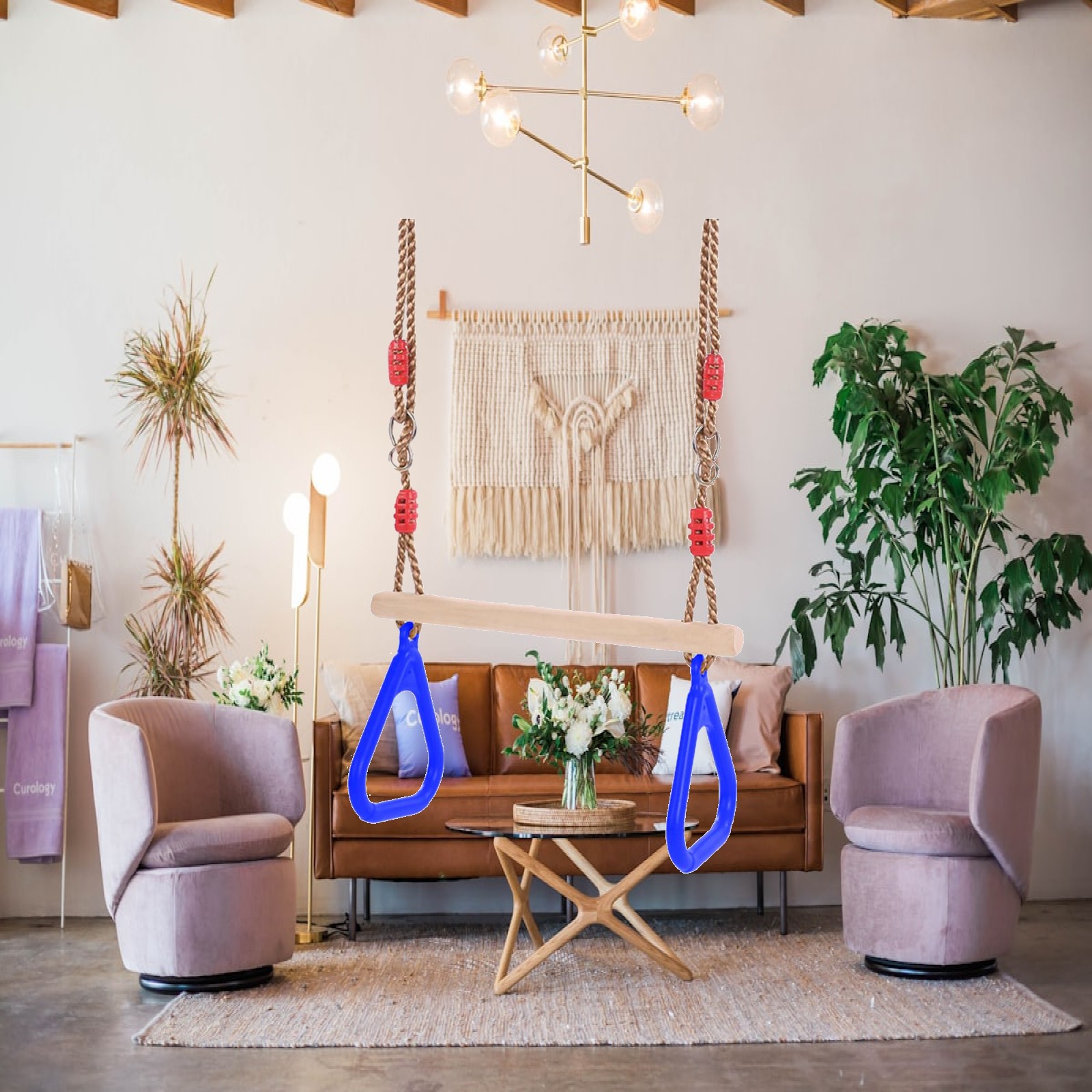 Conjuntos de Balanço para Dive - Gymnastic Ring Wood avaliação e preço