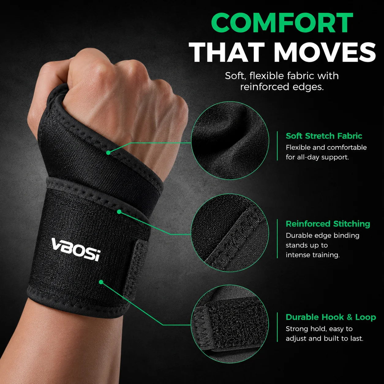 Suporte de Pulso Ajustável VBS - Wrist Wrap Support avaliação e preço